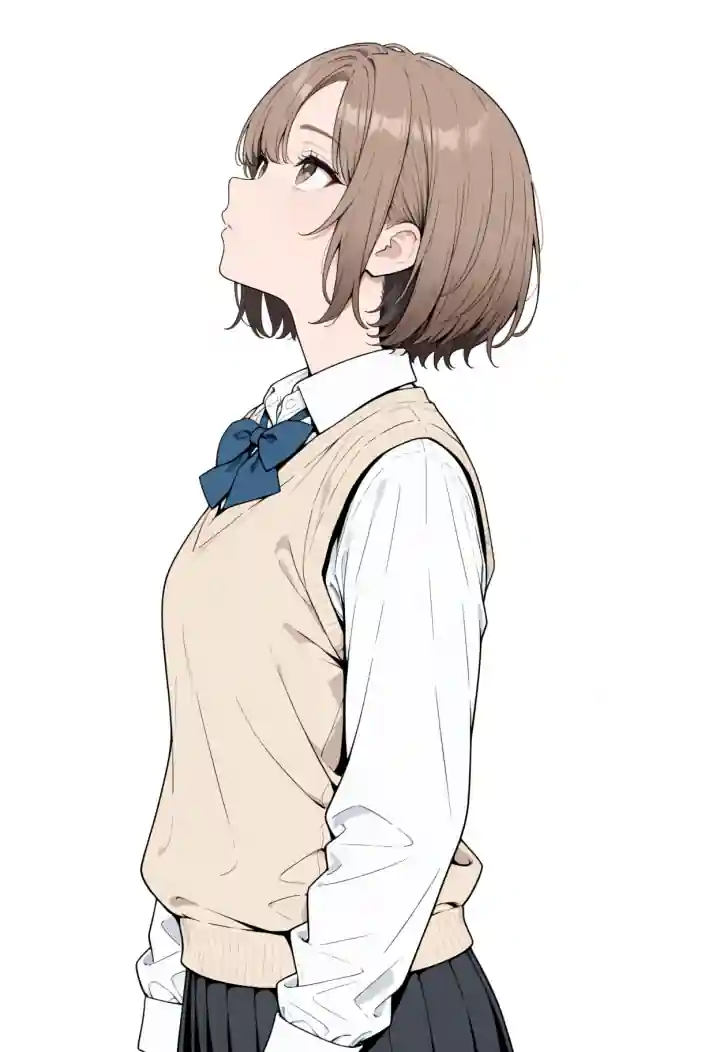 見上げる（looking up）