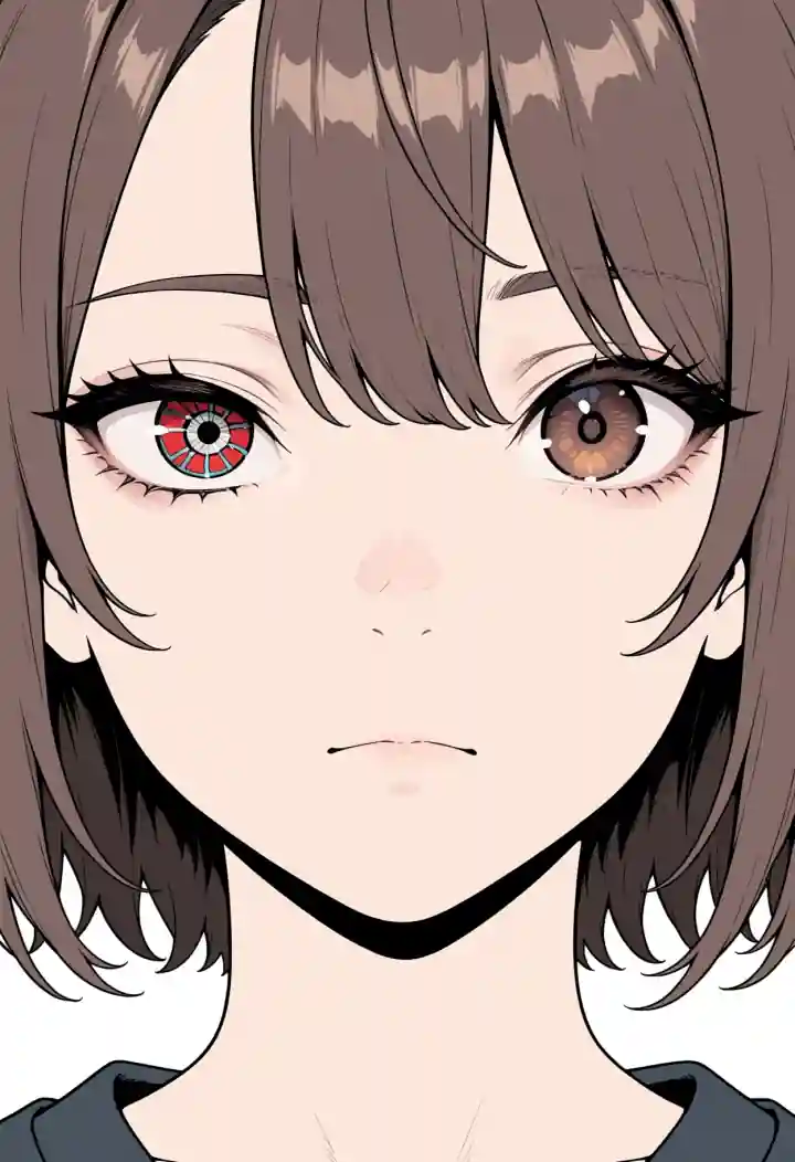 左右非対称の目（asymmetrical eyes）