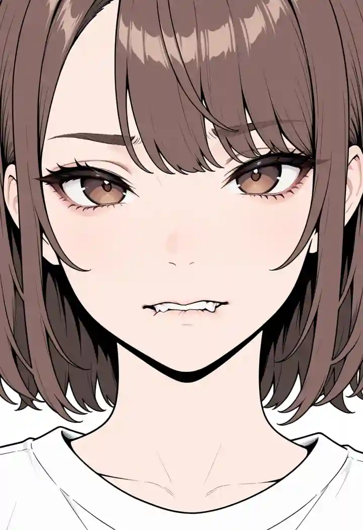 唇を噛む（biting own lip）