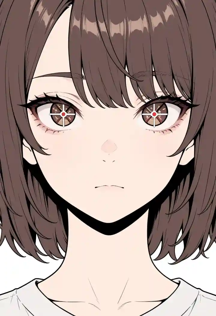 照準マークの瞳孔（crosshair pupils）