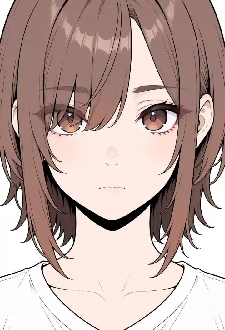 髪から透ける目（eyes visible through hair）