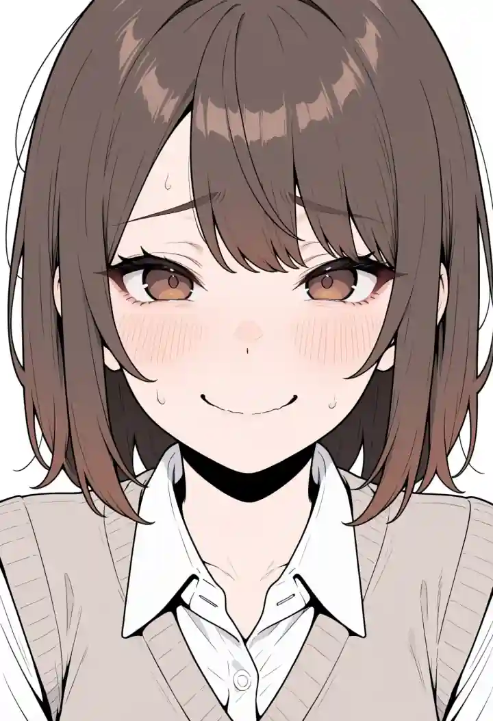 引きつった笑顔（nervous smile）