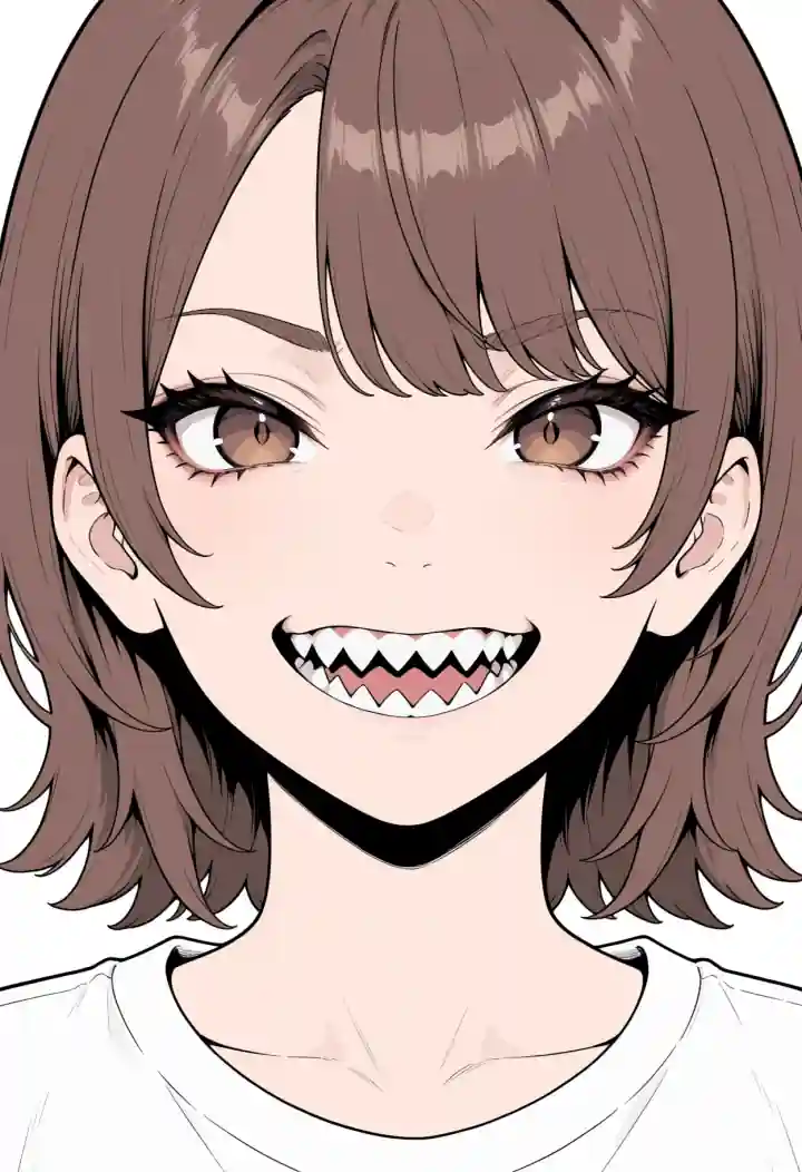 ギザ歯（sharp teeth）