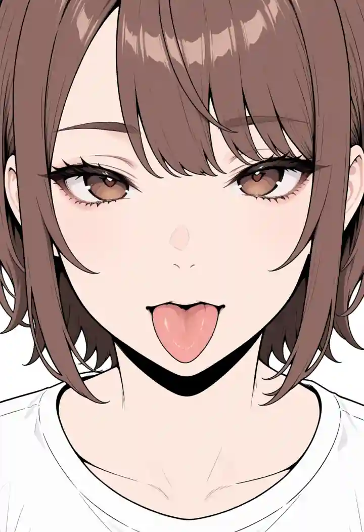 舌を出す（tongue out）