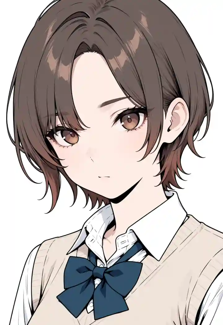 分け前髪（parted bangs）