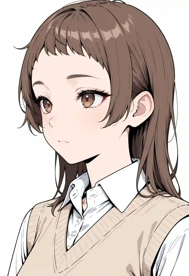 短い前髪（short bangs）