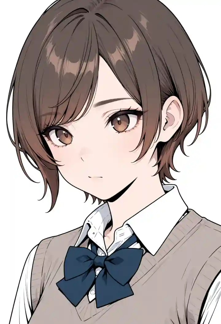 流し前髪（swept bangs）