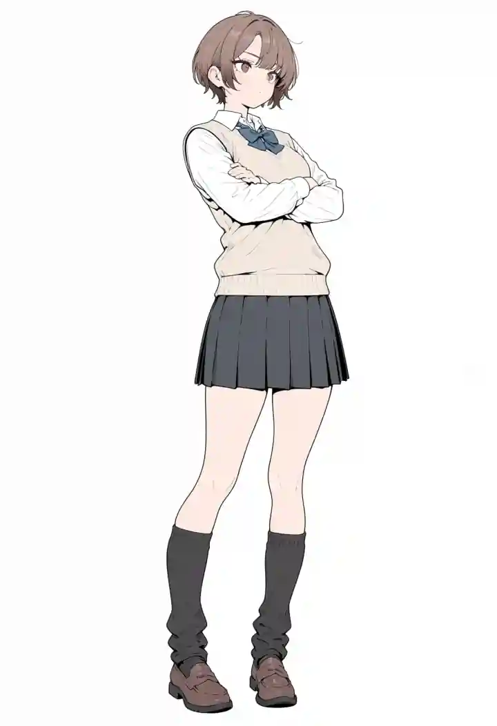 腕を組む（arms crossed）