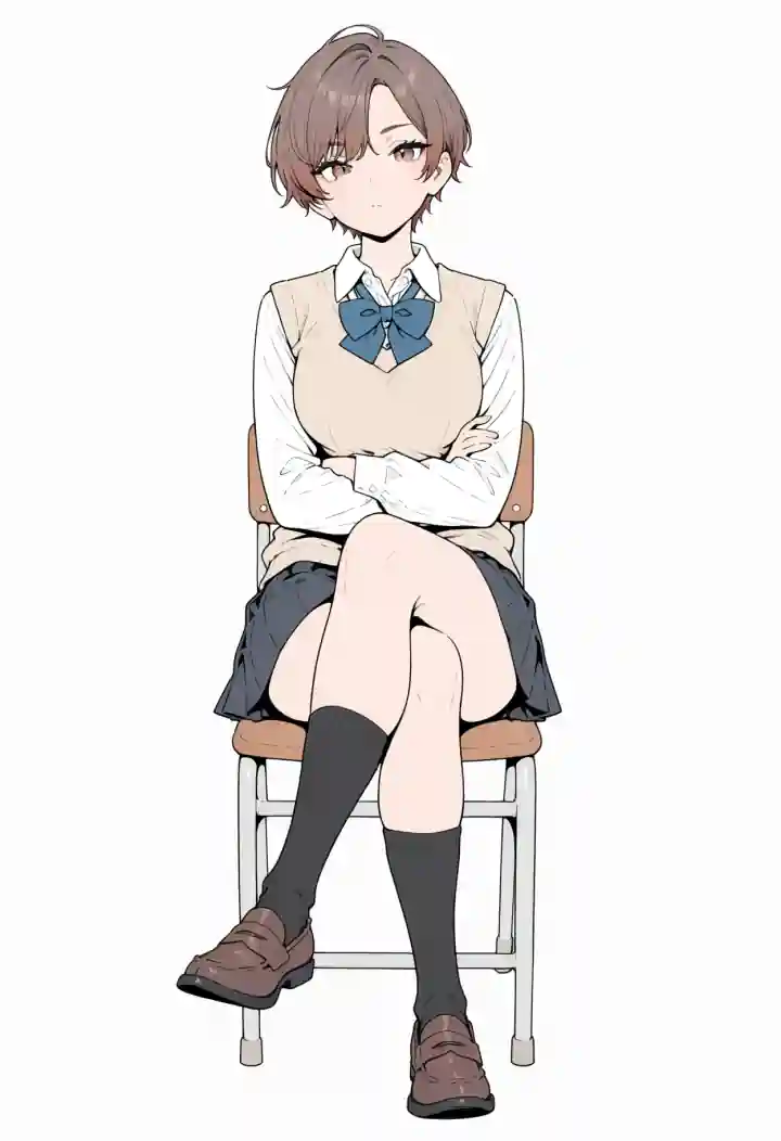 足を組む（座り）（crossed legs）