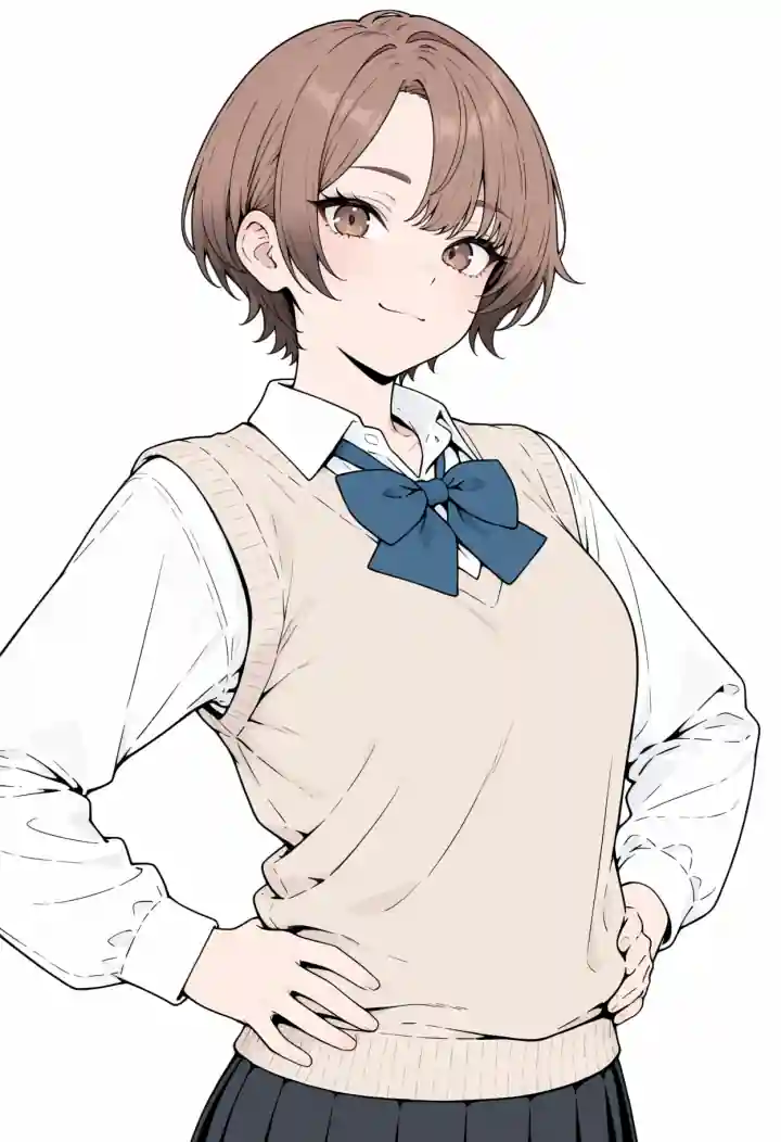 腰に手を当てる（hands on hips）