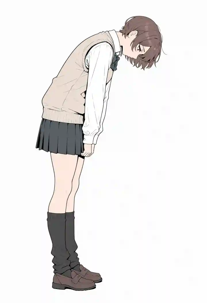 うつむく（head down）