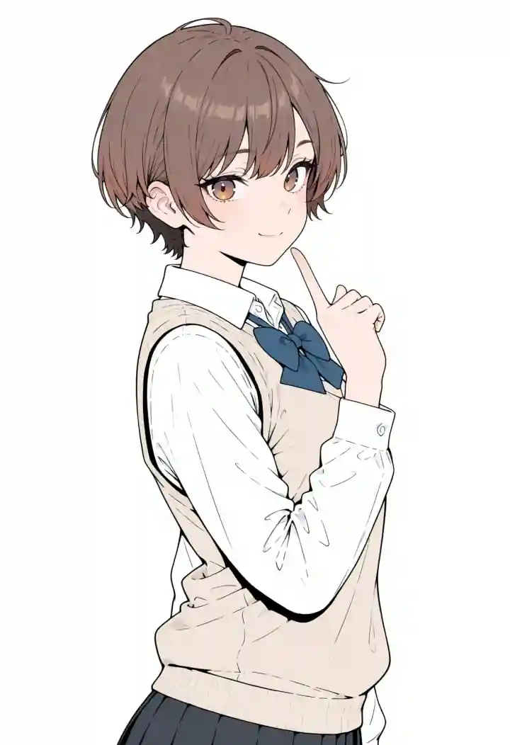 人差し指を立てる（index finger raised）