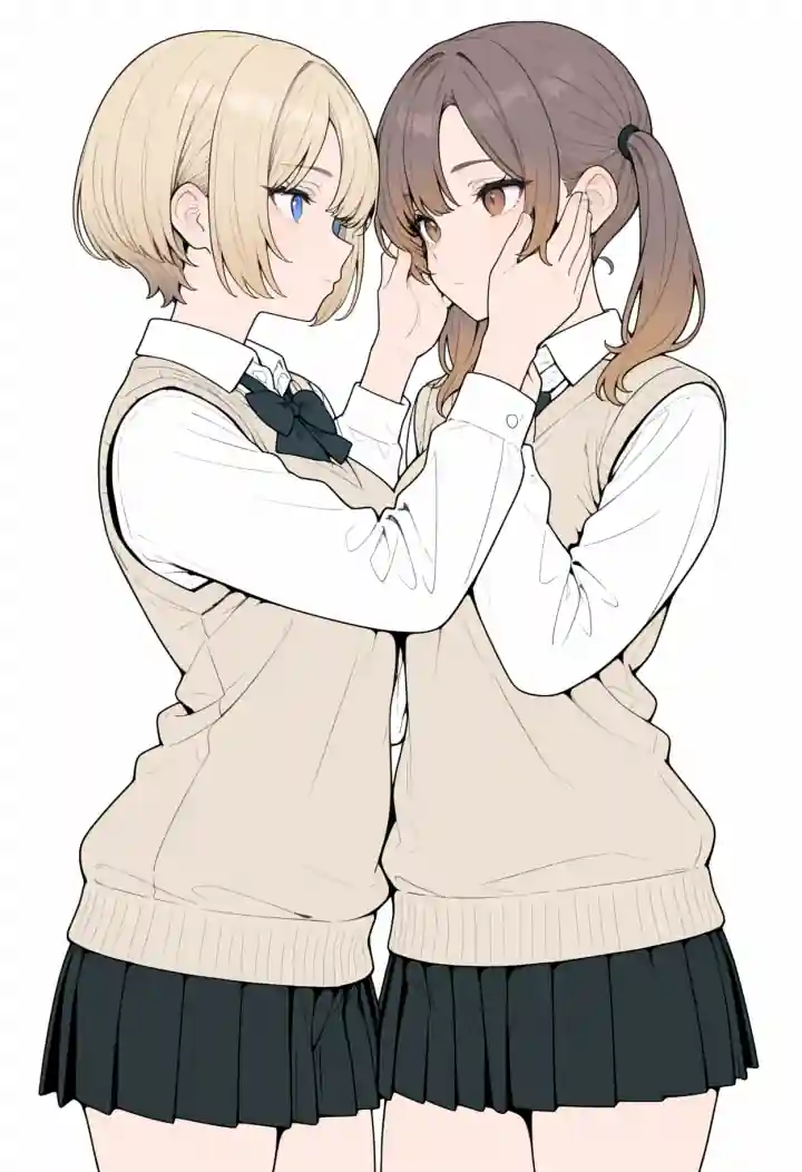 おでこを合わせる(touching foreheads)